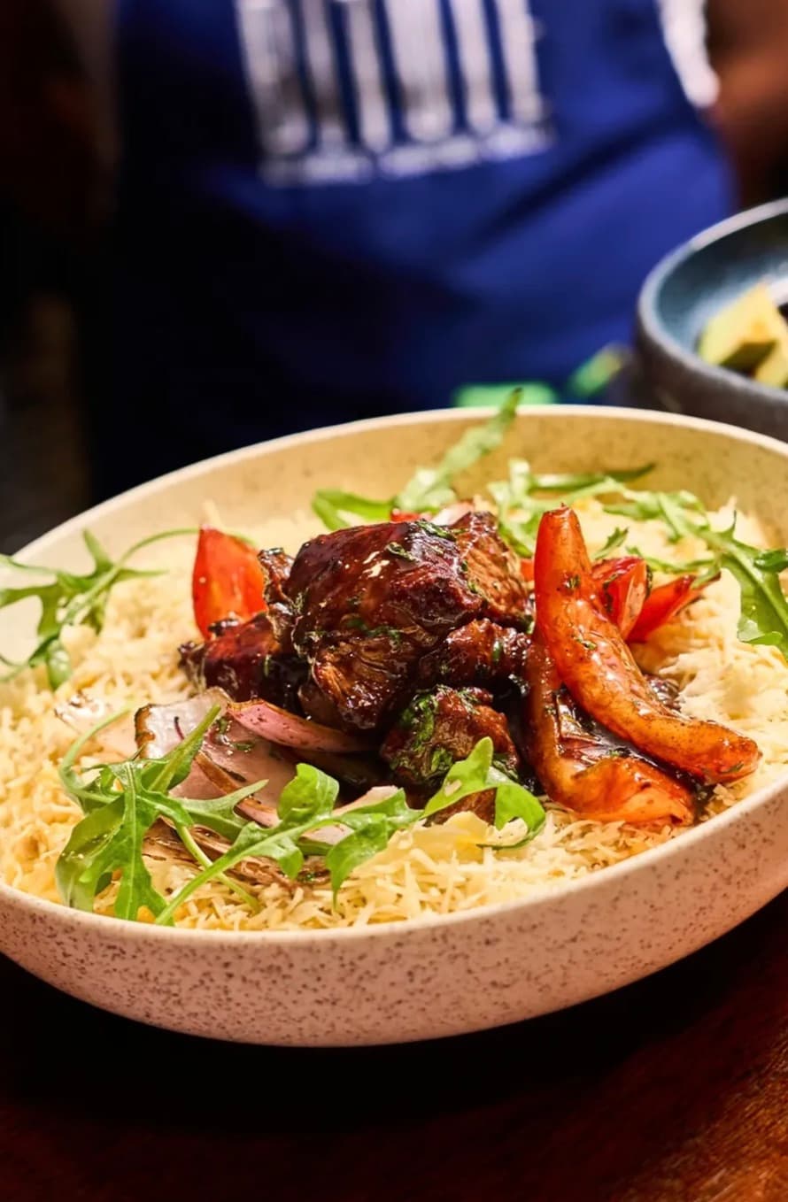 Arroz Cremoso a la Huancaína con Lomo